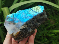 Polished One Side Labradorite Display Pieces x 2 From Madagascar