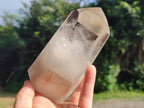 Polished Wispy Phantom Smokey Quartz Crystals x 2 From Madagascar