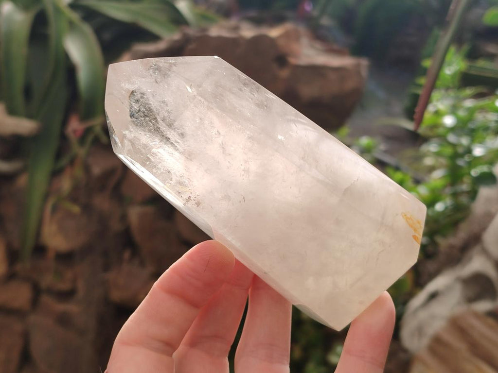 Polished Wispy Phantom Smokey Quartz Crystals x 2 From Madagascar