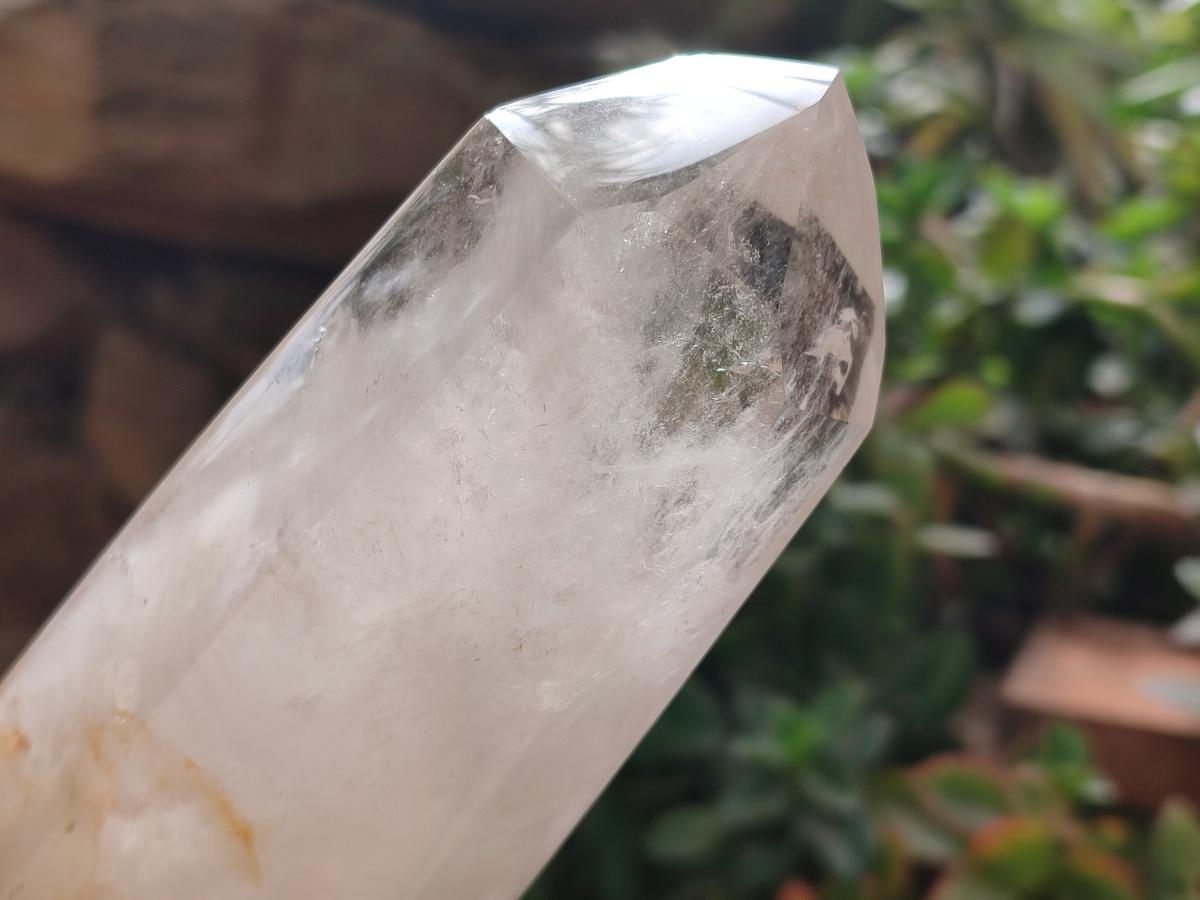 Polished Wispy Phantom Smokey Quartz Crystals x 2 From Madagascar