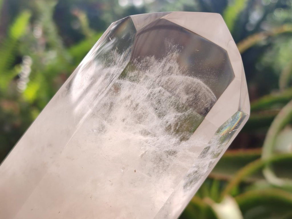 Polished Wispy Phantom Smokey Quartz Crystals x 2 From Madagascar