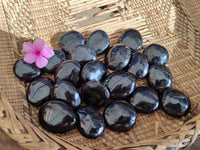 Polished Mini Black Tourmaline Free Forms x 35 From Madagascar