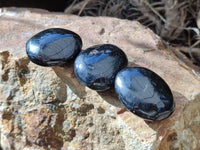 Polished Mini Black Tourmaline Free Forms x 35 From Madagascar