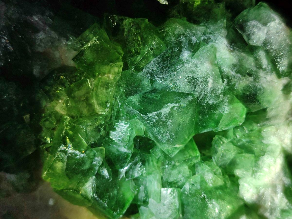 Natural Cubic Green Fluorite Cluster Specimen x 1 From Mandrosonoro, Madagascar