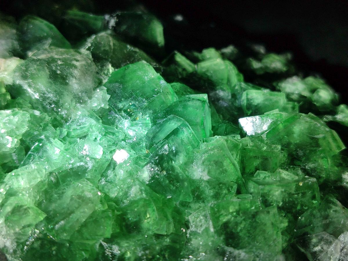 Natural Cubic Green Fluorite Cluster Specimen x 1 From Mandrosonoro, Madagascar