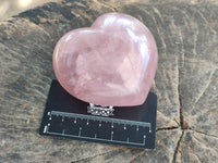 Polished Gemmy Rose Quartz Hearts x 6 From Madagascar