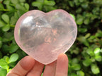 Polished Gemmy Rose Quartz Hearts x 6 From Madagascar