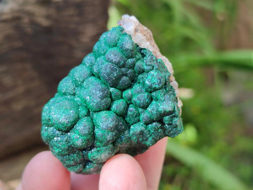 Natural Drusy Quartz Coated Ball Malachite On Dolomite Specimens x 6 From Mindingi Mine, Kambove, Congo - Toprock Gemstones and Minerals 