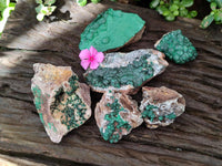 Natural Drusy Quartz Coated Ball Malachite On Dolomite Specimens x 6 From Mindingi Mine, Kambove, Congo