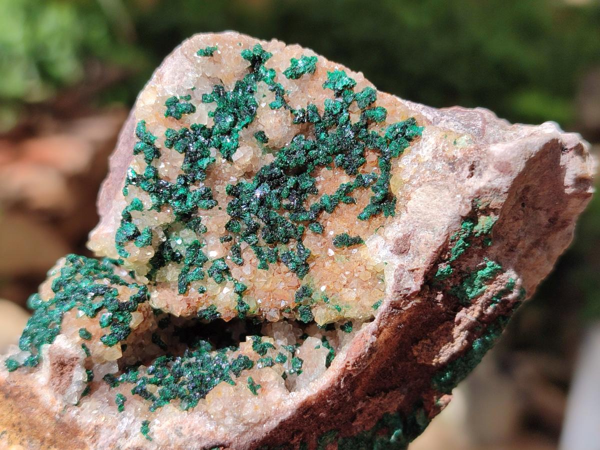 Natural Drusy Quartz Coated Ball Malachite On Dolomite Specimens x 6 From Mindingi Mine, Kambove, Congo