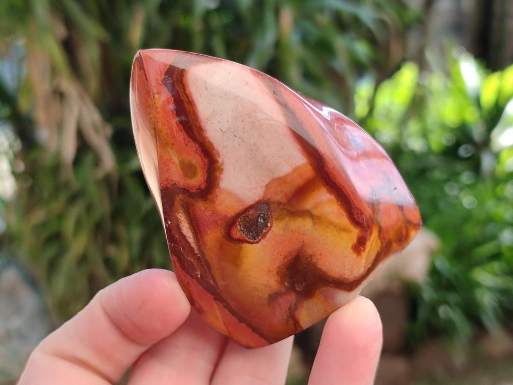 Polished Polychrome Jasper Flames x 6 From NW Coast, Madagascar