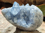 Natural Blue Celestite Geode Specimens x 2 From Sakoany, Madagascar