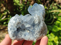 Natural Blue Celestite Geode Specimens x 2 From Sakoany, Madagascar