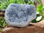 Natural Blue Celestite Geode Specimens x 2 From Sakoany, Madagascar