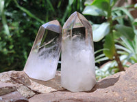 Polished Wispy Smokey Quartz Phantom Crystals x 6 From Madagascar