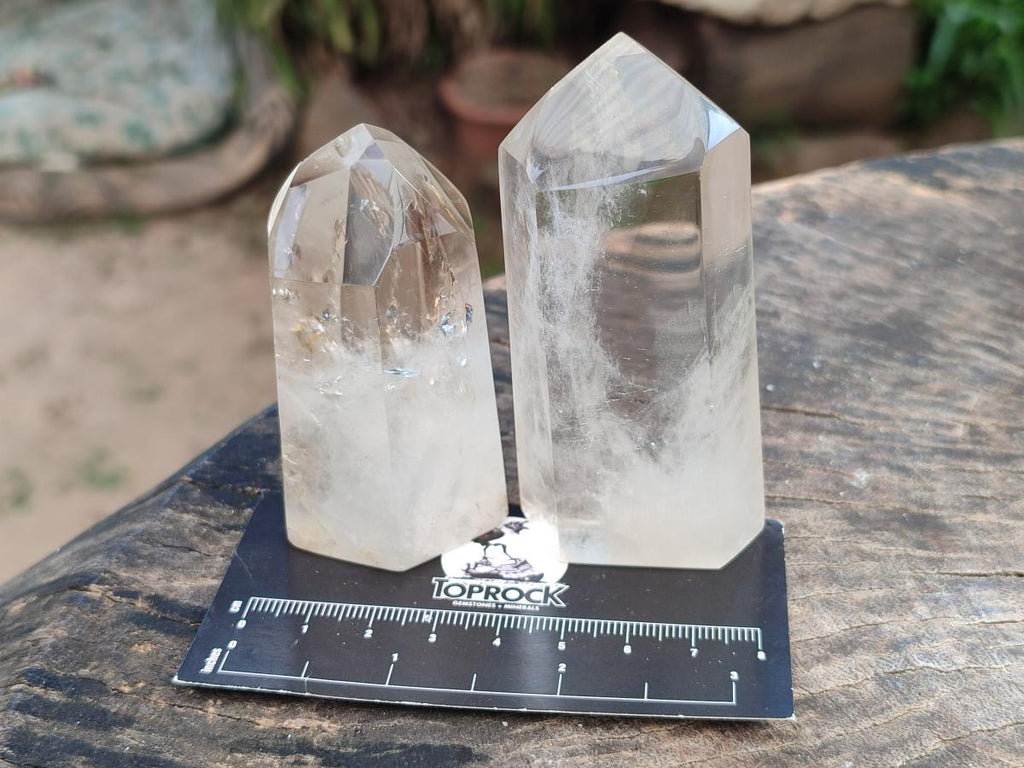 Polished Wispy Smokey Quartz Phantom Crystals x 6 From Madagascar