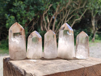 Polished Wispy Smokey Quartz Phantom Crystals x 6 From Madagascar