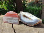 Polished On One Side Red Shashe River Agate Nodules x 6 From Shashe River, Zimbabwe - Toprock Gemstones and Minerals 