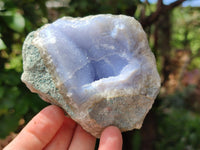 Natural Blue Lace Agate Geode Specimens x 6 From Nsanje, Malawi
