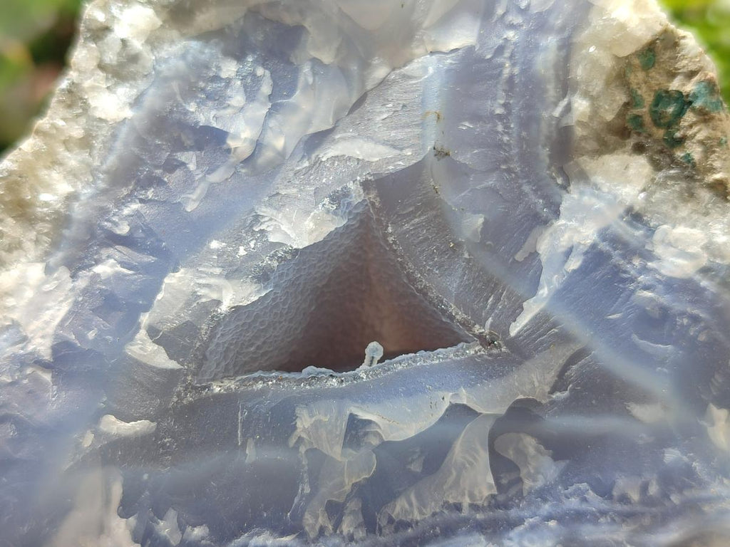 Natural Blue Lace Agate Geode Specimens x 6 From Nsanje, Malawi