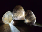 Polished Smokey Window Quartz Eggs x 5 From Madagascar