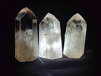 Polished Wispy Smokey Quartz Crystals x 4 From Madagascar