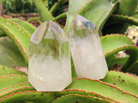 Polished Wispy Smokey Quartz Crystals x 4 From Madagascar