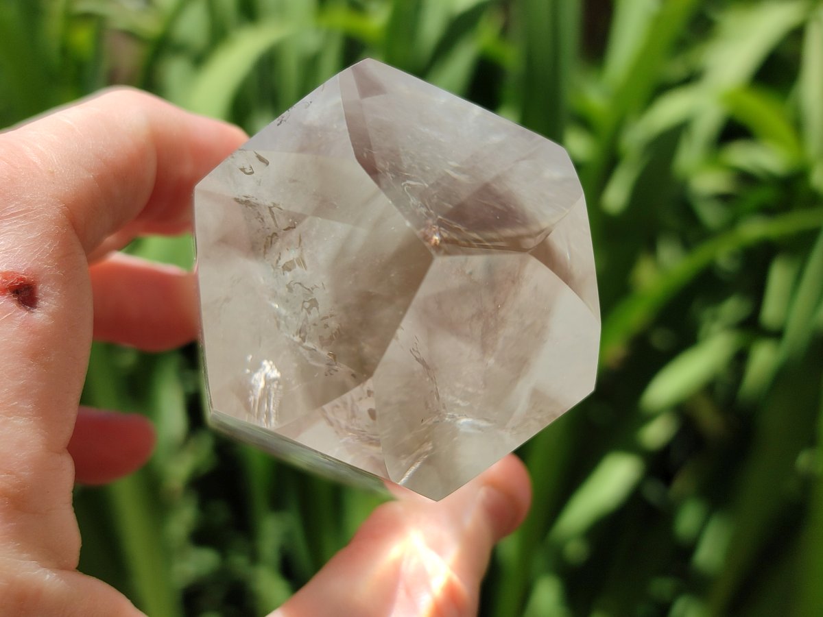 Polished Wispy Smokey Quartz Crystals x 4 From Madagascar