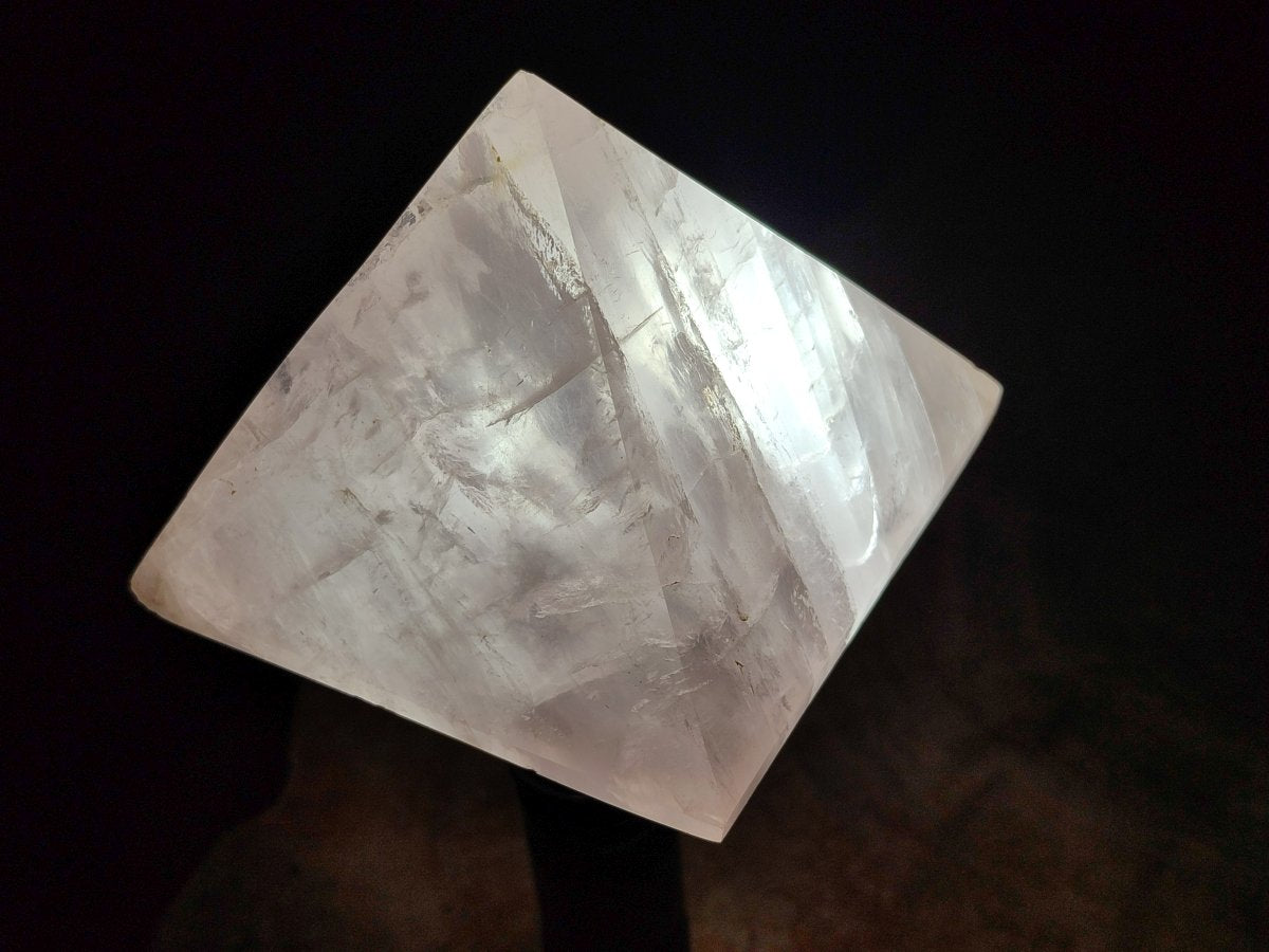 Hand Made Gemmy Rose Quartz Pyramids x 4 From Madagascar