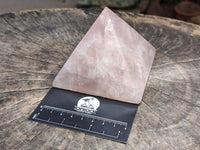 Hand Made Gemmy Rose Quartz Pyramids x 4 From Madagascar