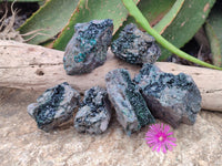 Natural Libethenite Crystals On Dolomite Matrix Specimens x 6 From Shituru, Congo