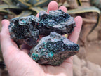 Natural Libethenite Crystals On Dolomite Matrix Specimens x 6 From Shituru, Congo