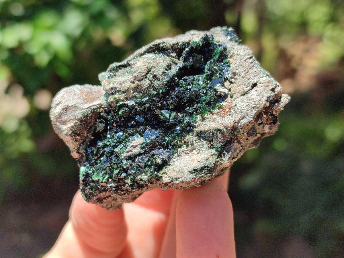 Natural Libethenite Crystals On Dolomite Matrix Specimens x 6 From Shituru, Congo