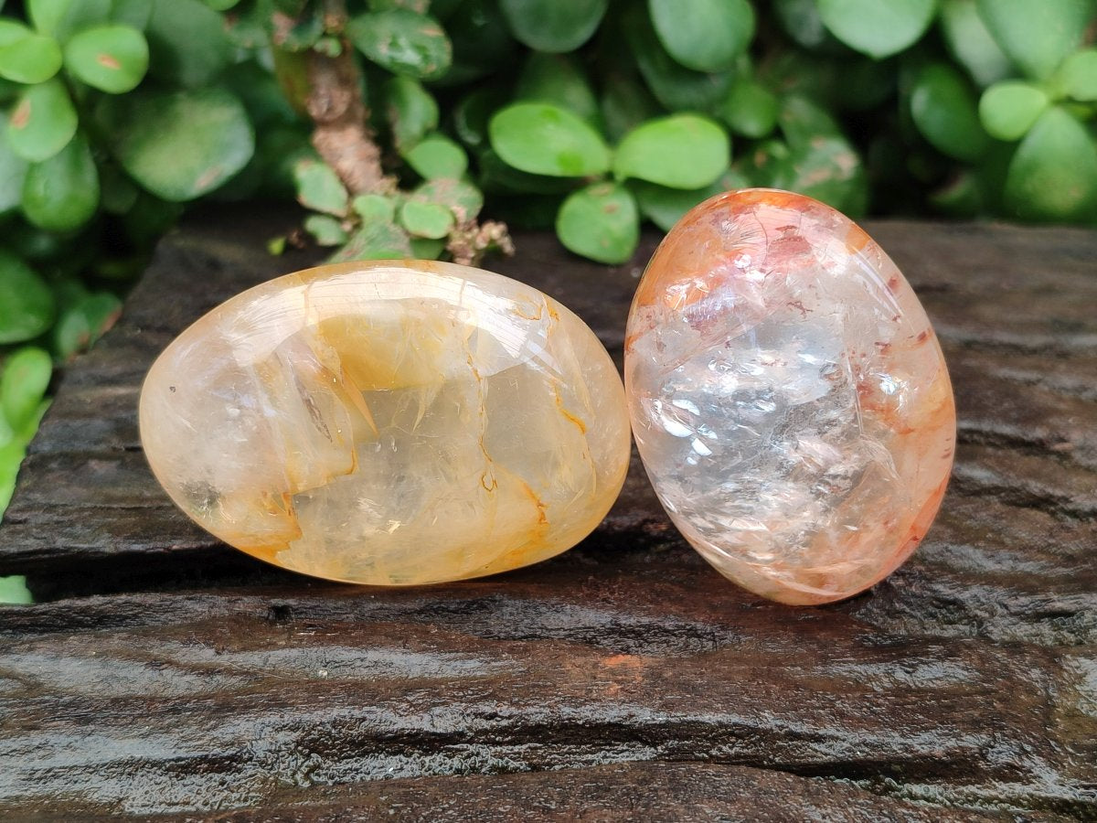 Polished Golden Healer Quartz Crystal Galets x 24 From Ambatofinandrahana, Madagascar