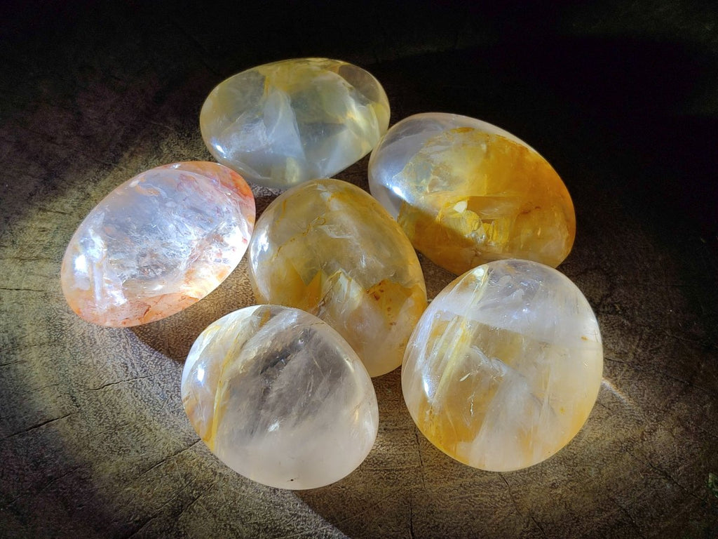 Polished Golden Healer Quartz Crystal Galets x 24 From Ambatofinandrahana, Madagascar