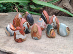 Polished Polychrome Jasper Flame x 12 From NW Coast, Madagascar