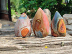 Polished Polychrome Jasper Flame x 12 From NW Coast, Madagascar