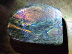 Polished Rare Purple Sunset Flash Labradorite Standing Free Forms x 3 From Madagascar - Toprock Gemstones and Minerals 