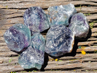 Natural Watermelon Fluorite Cobbed Specimens x 24 From Uis, Namibia