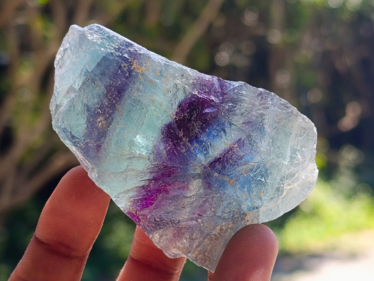 Natural Watermelon Fluorite Cobbed Specimens x 24 From Uis, Namibia