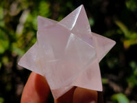 Hand Made Gemmy Rose Quartz Merkabahs x 5 From Madagascar
