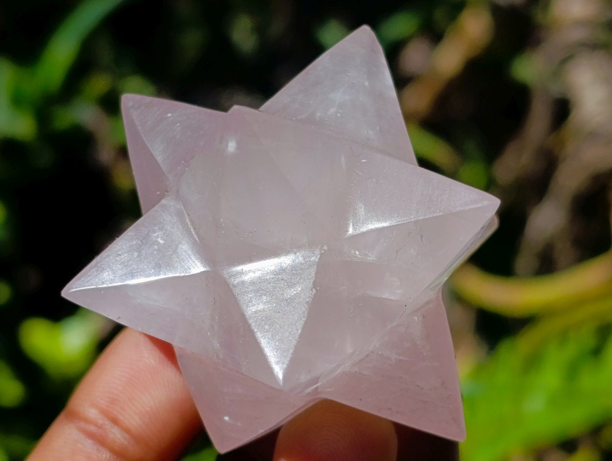 Hand Made Gemmy Rose Quartz Merkabahs x 5 From Madagascar - Toprock Gemstones and Minerals 