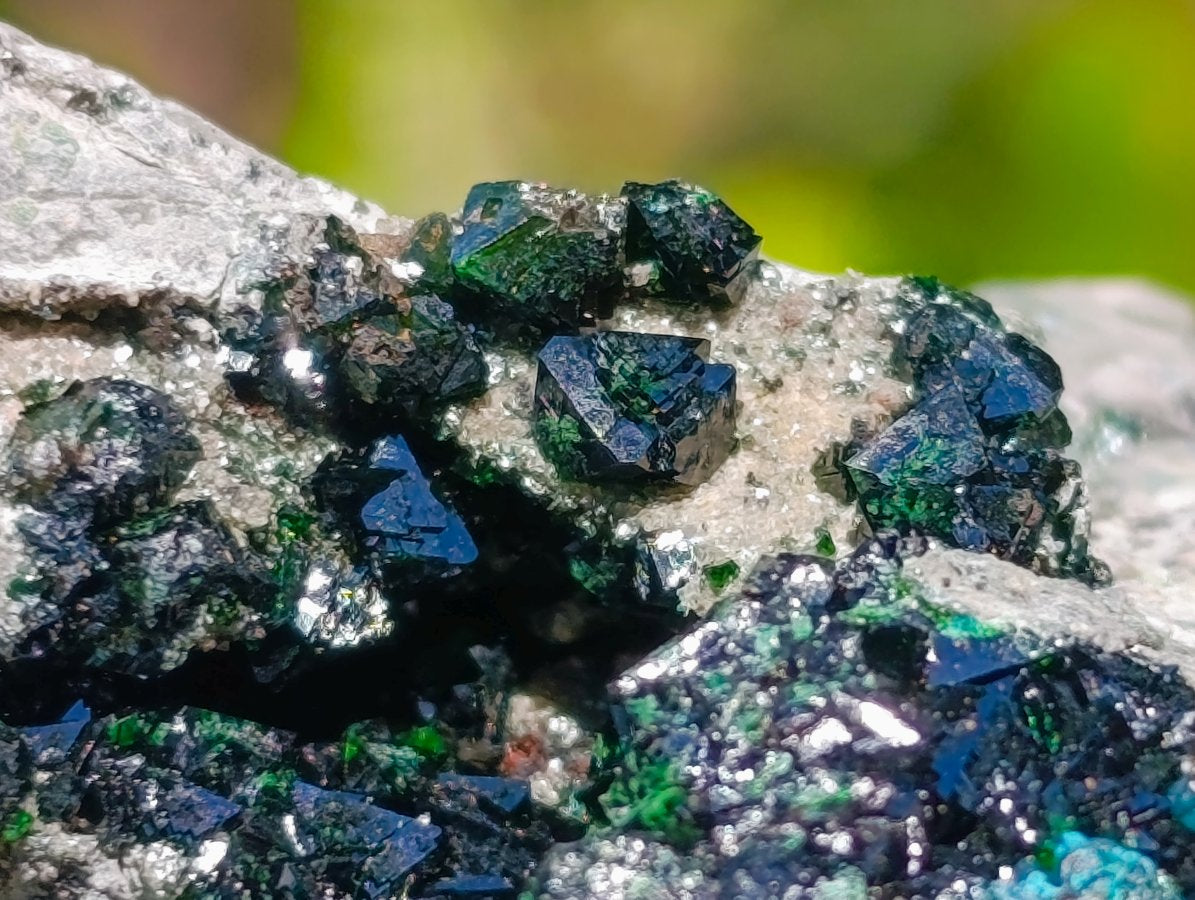 Natural Libethenite Crystals On Dolomite Matrix Specimens x 6 From Shituru, Congo