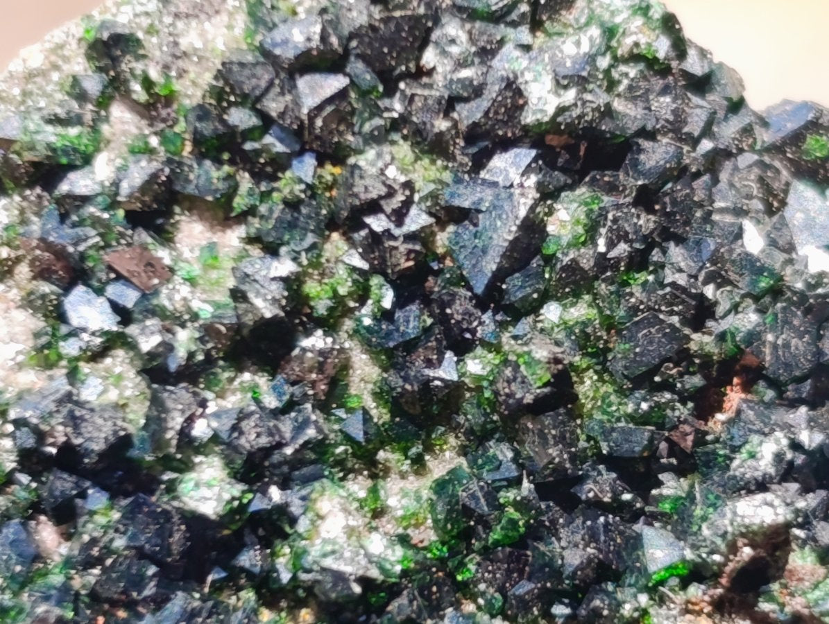 Natural Libethenite Crystals On Dolomite Matrix Specimens x 6 From Shituru, Congo