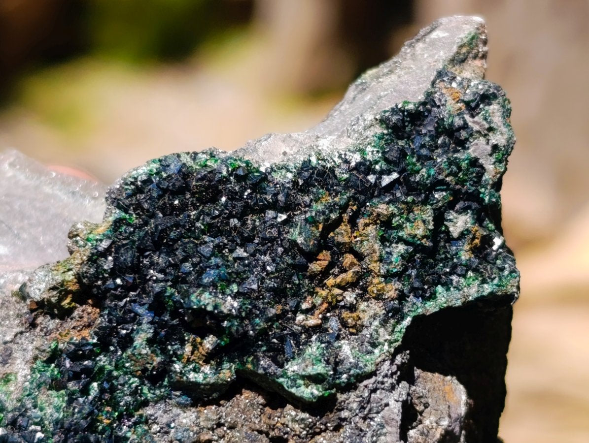 Natural Libethenite Crystals On Dolomite Matrix Specimens x 6 From Shituru, Congo