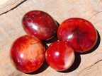 Polished Carnelian Agate Gemstone Galets x 24 From Madagascar
