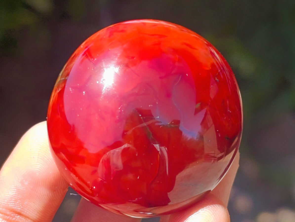 Polished Carnelian Agate Gemstone Galets x 24 From Madagascar