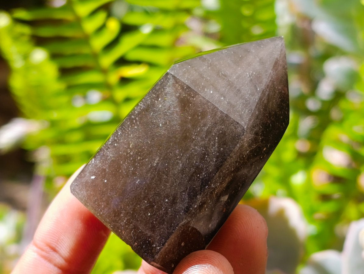 Polished Smokey Window Quartz Crystals x 12 From Madagascar