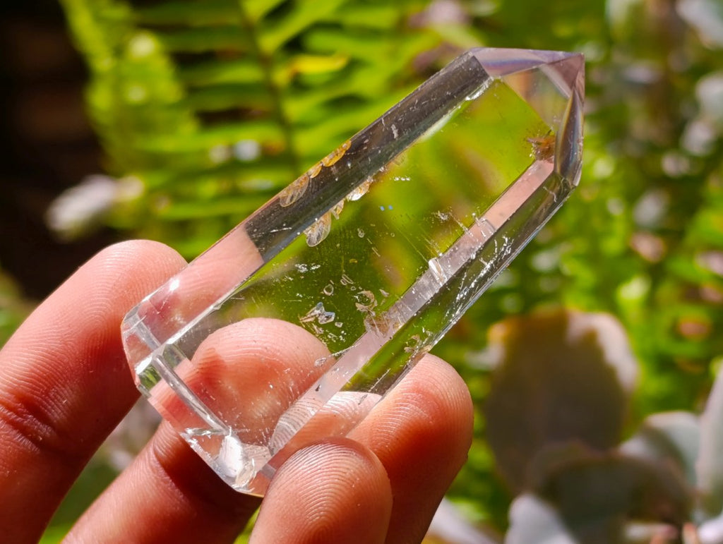 Polished Smokey Window Quartz Crystals x 12 From Madagascar
