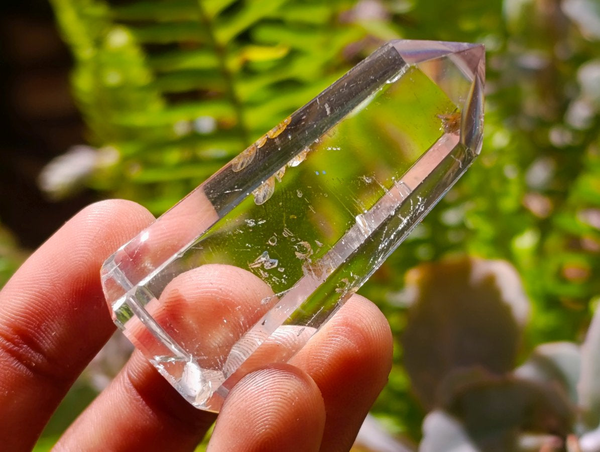 Polished Smokey Window Quartz Crystals x 12 From Madagascar